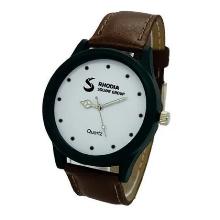 Relógio de Pulso Personalizado para Brinde Linha Black Couro 