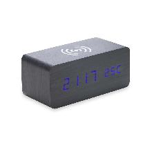 Relógio de Madeira com Carregamento por Indução