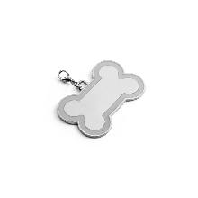 KRATOS. Chaveiro em formato de osso com linha colorida à volta