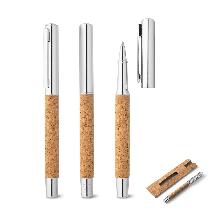  Roller com corpo em aço inox 90% reciclado e cortiça com clipe