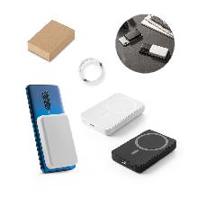 Bateria portátil em ABS 100% reciclado e bateria em lítio 5.000 mAh