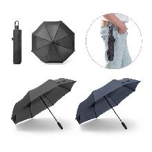 Guarda-chuva dobrável de 23' em 100% poliéster reciclado pongee 190T (100% rPET) com abertura e fech